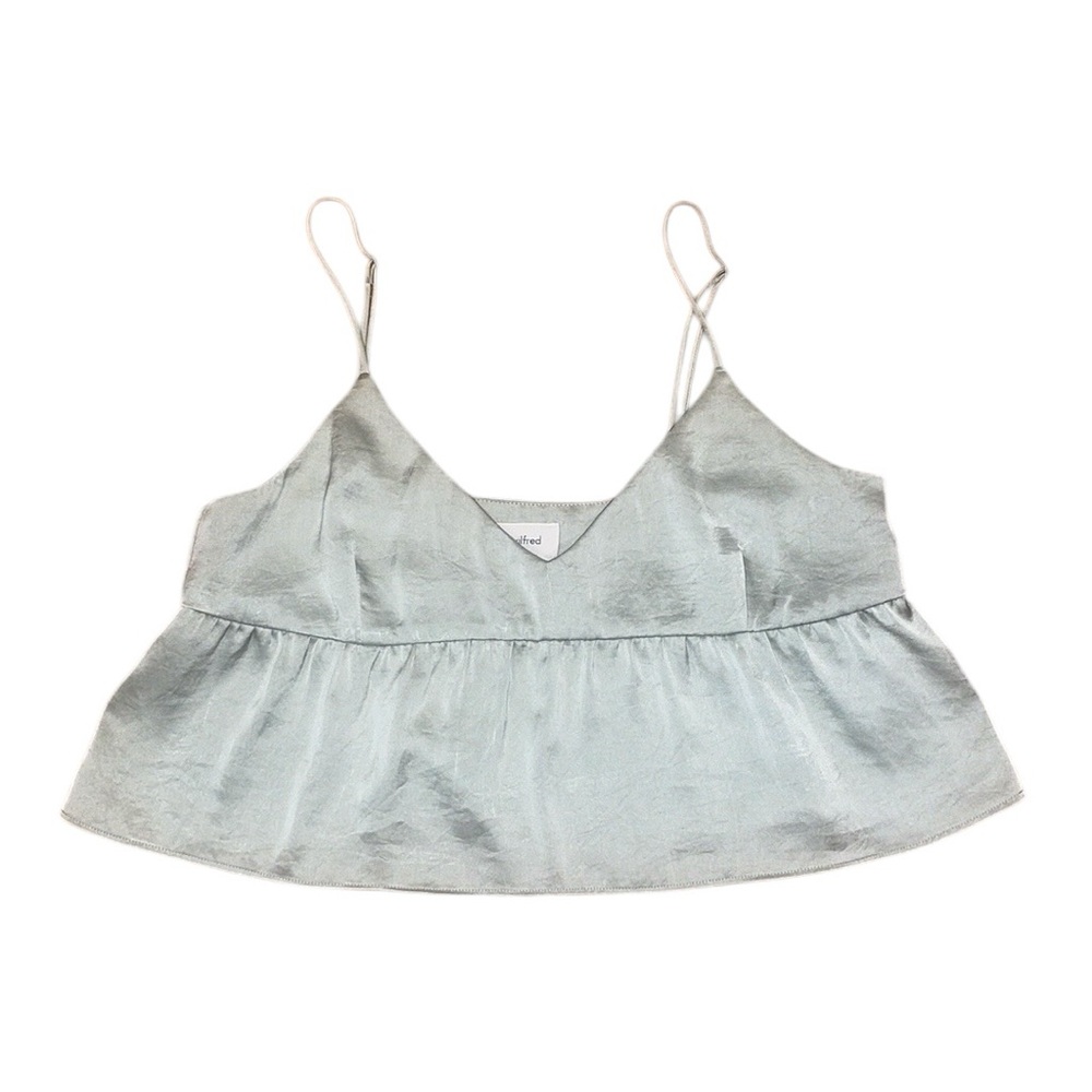 Wilfred sage green cropped tank top